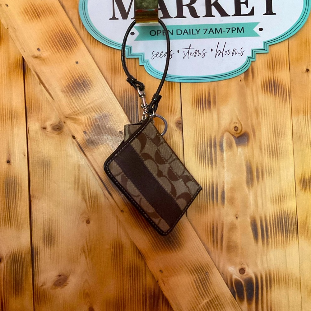 Coach wallet with wrist strap